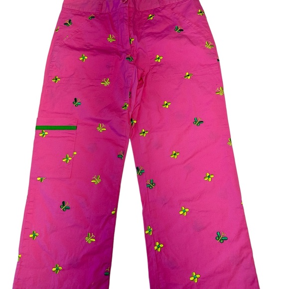 Lilly Pulitzer White label capris in size 2. EUC. Pink with embroidered detail. - Picture 13 of 14